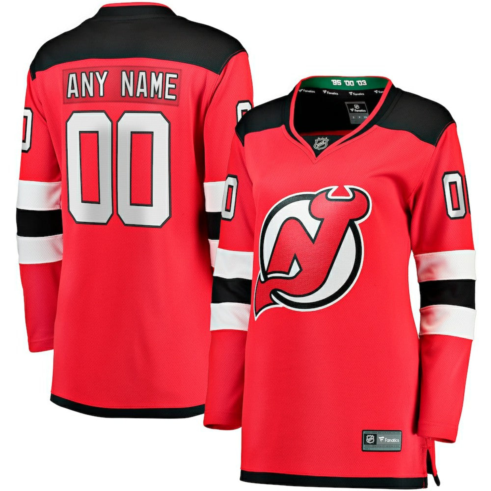 NHL,Custom New Jersey Devils Fanatics Women's Home Breakaway Custom Jersey - Red
