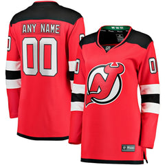 NHL,Custom New Jersey Devils Fanatics Women's Home Breakaway Custom Jersey - Red