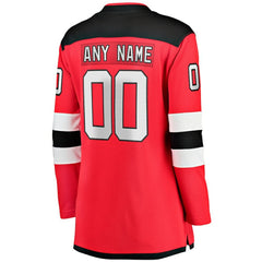 NHL,Custom New Jersey Devils Fanatics Women's Home Breakaway Custom Jersey - Red
