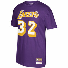 Magic Johnson Los Angeles Lakers Hardwood Classics Name & Number T-Shirt Purple
