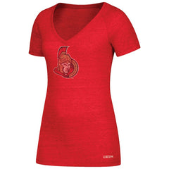 NHL Derick Brassard Ottawa Senators CCM Women's Name & Number V-Neck T-Shirt - Red