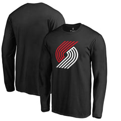 Portland Trail Blazers Fresh Primary Logo Long Sleeve T-Shirt Black