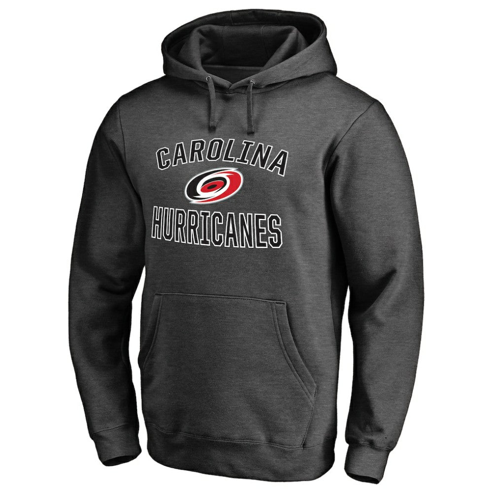 NHL Carolina Hurricanes Victory Arch Team Fitted Pullover Hoodie - Heather Charcoal