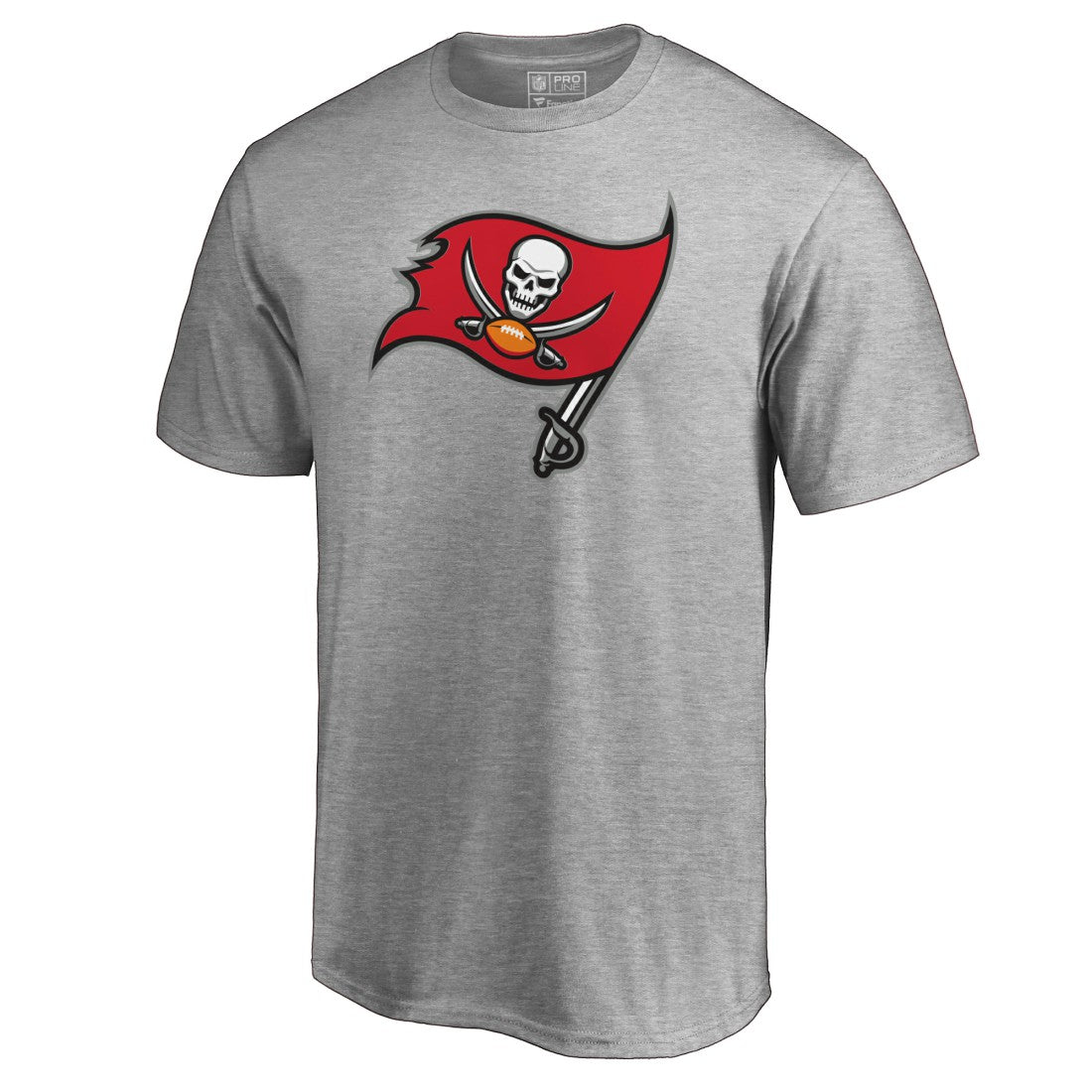 Tampa Bay Buccaneers Primary Logo T-Shirt Heathered Gray