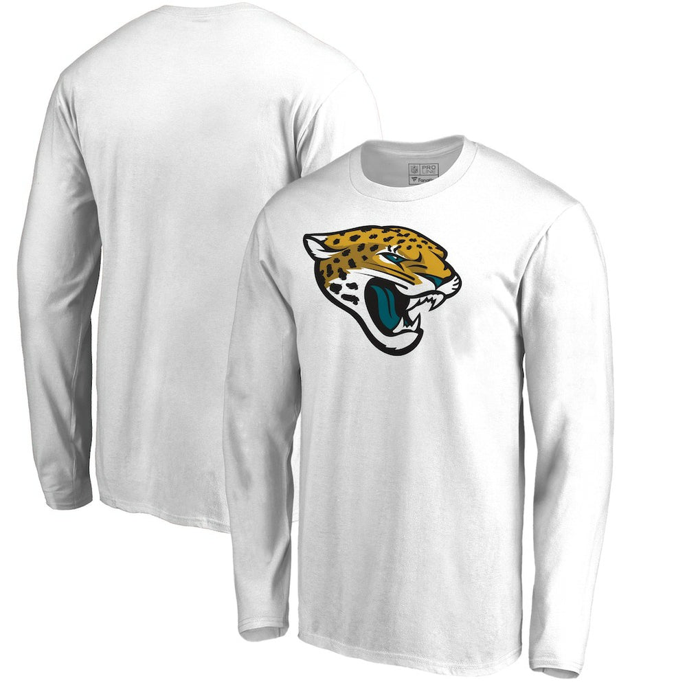 Jacksonville Jaguars Primary Logo Long-Sleeve T-Shirt White