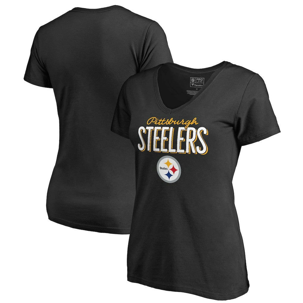 Pittsburgh Steelers Women's Nostalgia T-Shirt Black