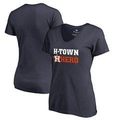 Jose Altuve Houston Astros Women's Player Hometown Collection V-Neck T-Shirt - Navy T-shirts