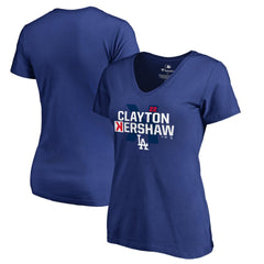 Clayton Kershaw Los Angeles Dodgers Women's Player Hometown Collection V-Neck T-Shirt - Royal T-shirts