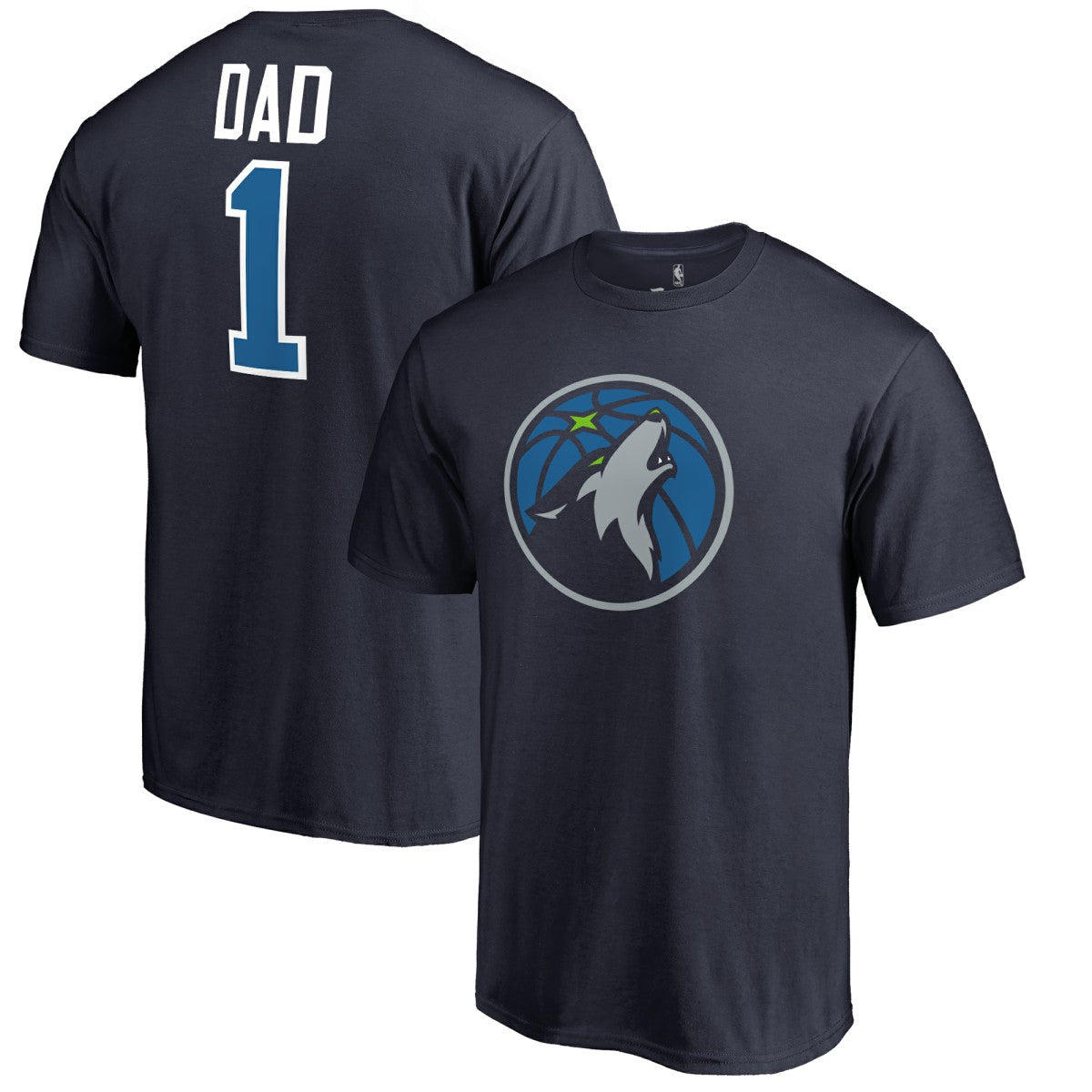 Minnesota Timberwolves #1 Dad T-Shirt Navy