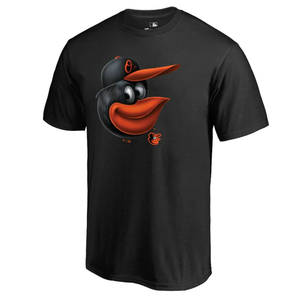 Baltimore Orioles Midnight Mascot Logo T-Shirt - Black T-shirts