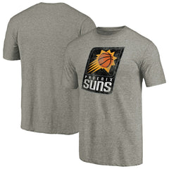 Phoenix Suns Distressed Team Logo Tri-Blend T-Shirt Heather Gray