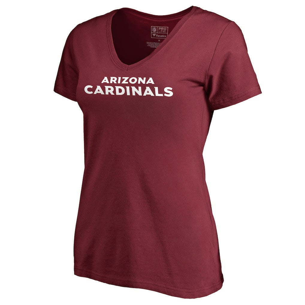 Arizona Cardinals Women's Wordmark V-Neck T-Shirt Cardinal