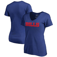 Buffalo Bills Women's Wordmark V-Neck T-Shirt Royal