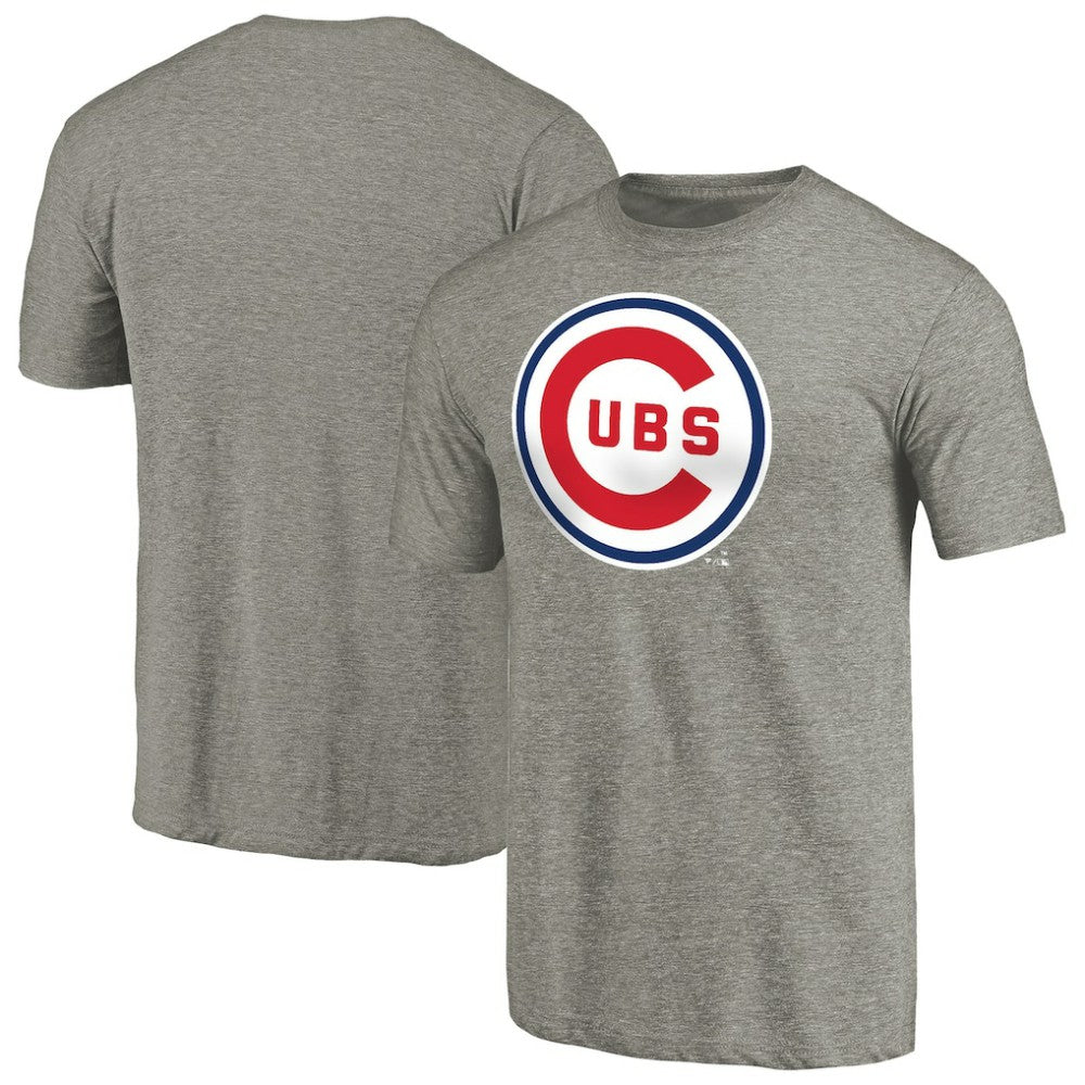 Chicago Cubs Cooperstown Collection Forbes Tri-Blend T-Shirt - Ash T-shirts