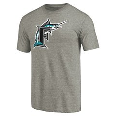 Miami Marlins Cooperstown Collection Forbes Tri-Blend T-Shirt - Ash T-shirts