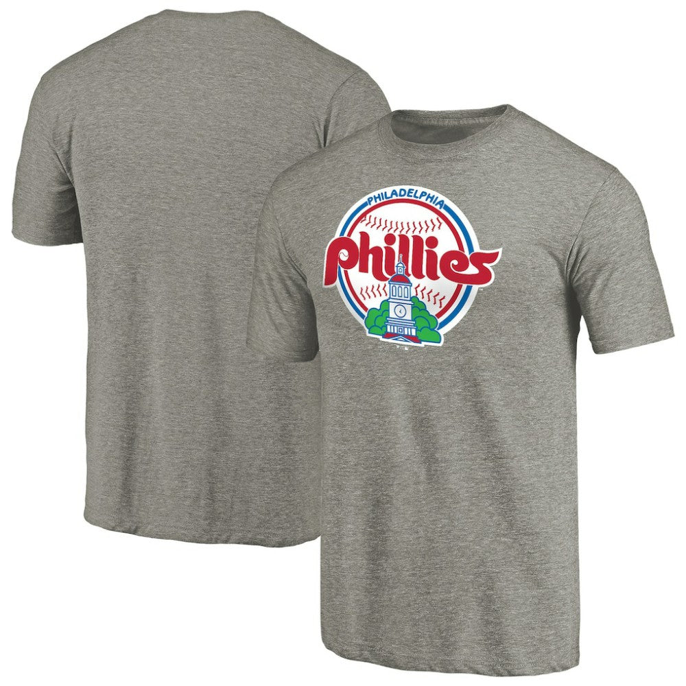 Philadelphia Phillies Cooperstown Collection Forbes Tri-Blend T-Shirt - Ash T-shirts