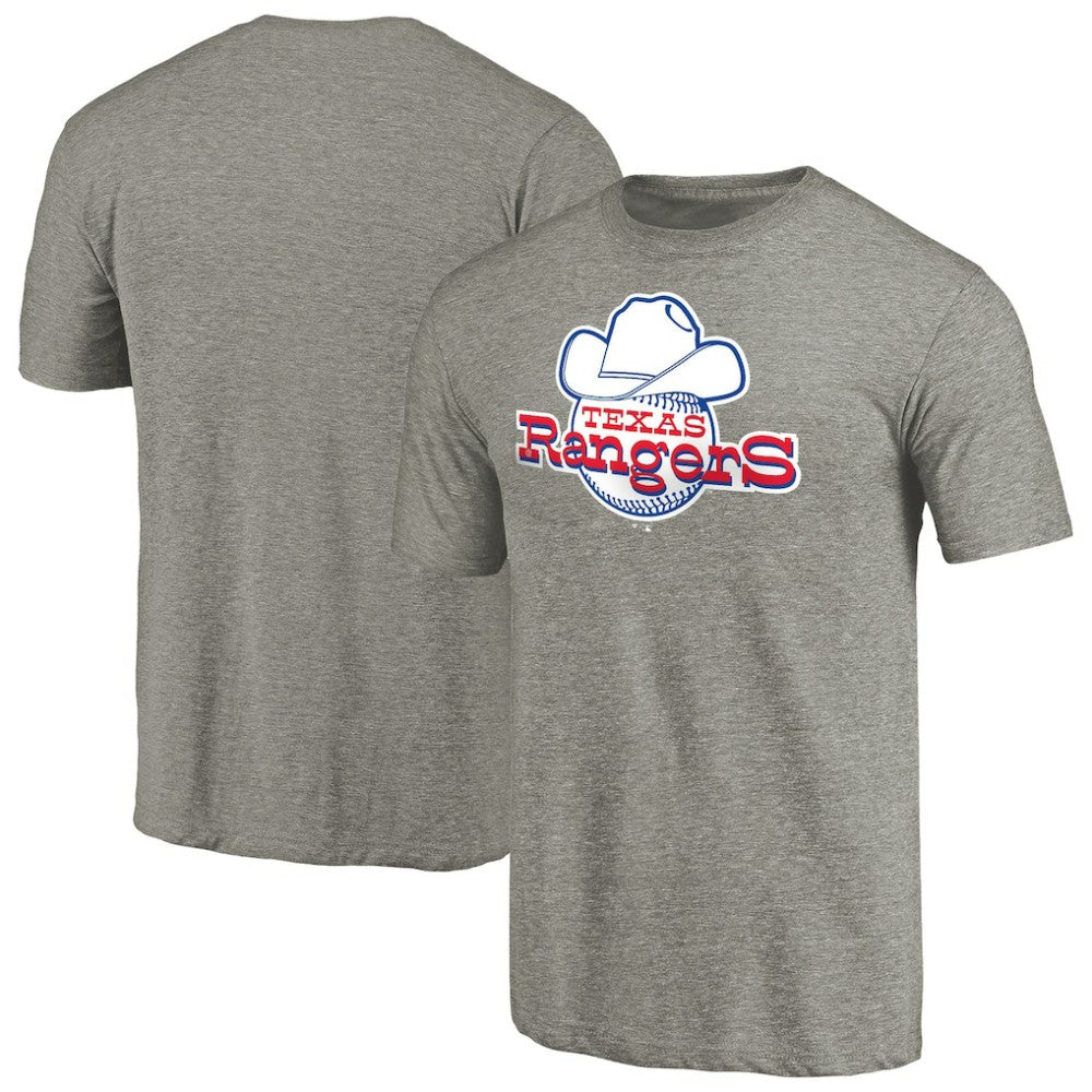 Texas Rangers Cooperstown Collection Forbes Tri-Blend T-Shirt - Ash T-shirts