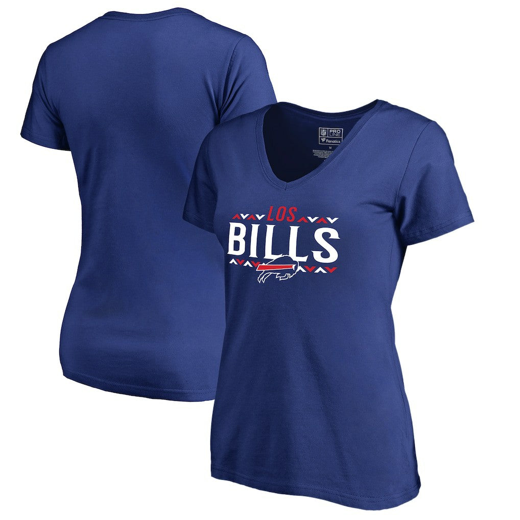 Buffalo Bills Women's Arriba V-Neck T-Shirt Royal