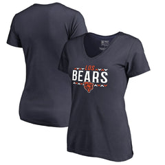 Chicago Bears Women's Arriba V-Neck T-Shirt Navy