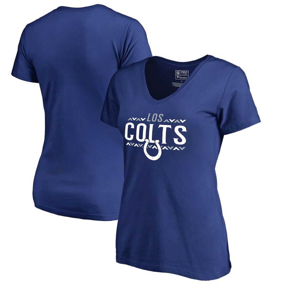 Indianapolis Colts Women's Arriba V-Neck T-Shirt Royal