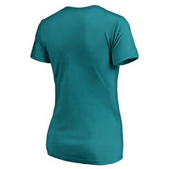 Miami Dolphins Women's Arriba V-Neck T-Shirt Aqua