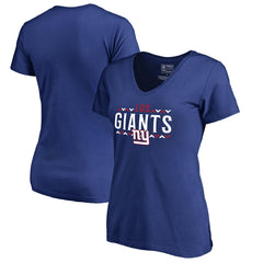 New York Giants Women's Arriba V-Neck T-Shirt Royal