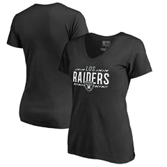 Las Vegas Raiders Women's Arriba V-Neck T-Shirt Black