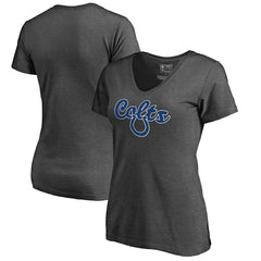 Indianapolis Colts Women's Freehand V-Neck T-Shirt Dark Heathered Gray