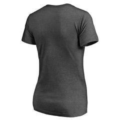 Miami Dolphins Women's Freehand V-Neck T-Shirt Dark Heathered Gray
