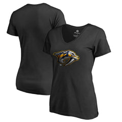 NHL Nashville Predators Women's Midnight Mascot V-Neck T-Shirt - Black