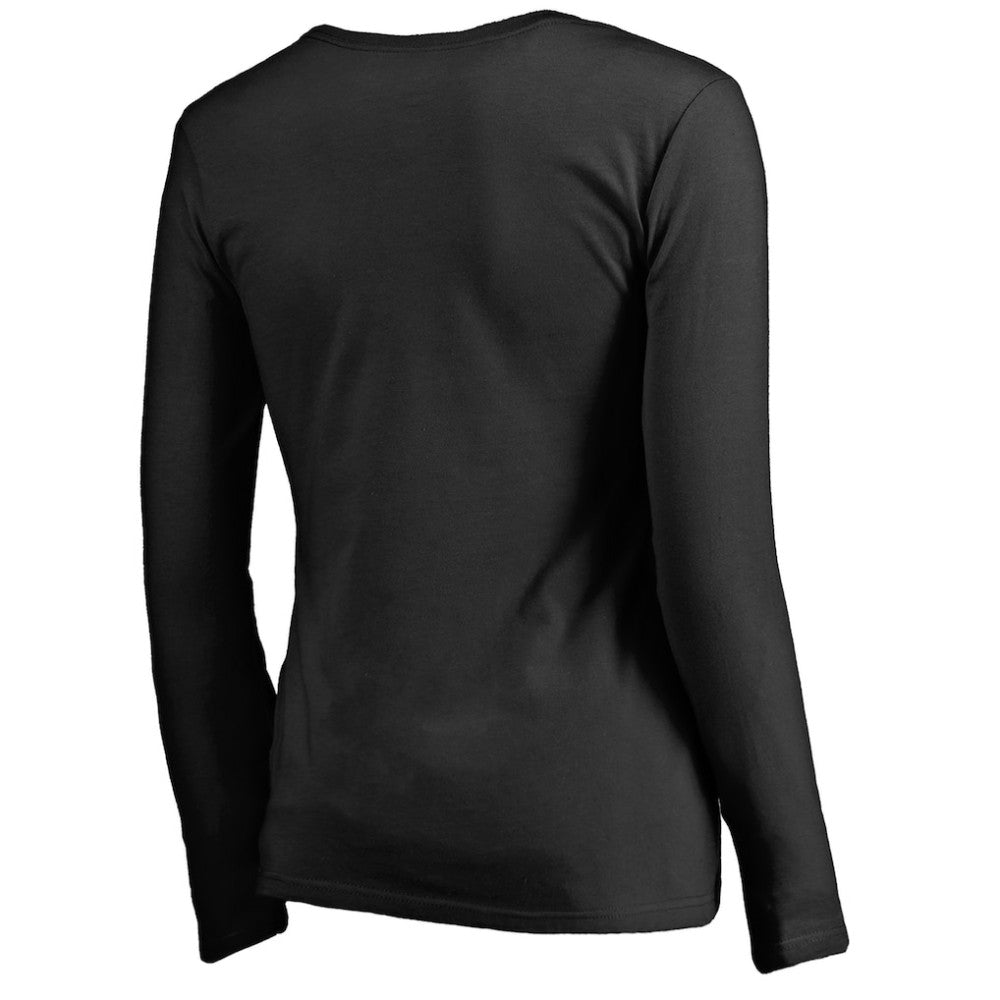 NHL Florida Panthers Women's Midnight Mascot Long Sleeve V-Neck T-Shirt - Black