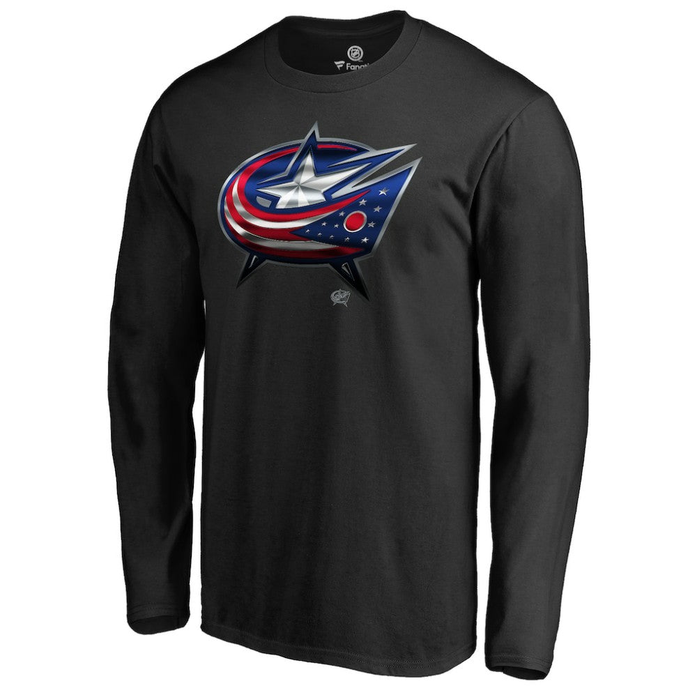 NHL Columbus Blue Jackets Midnight Mascot Long Sleeve T-Shirt - Black