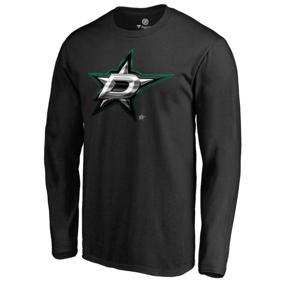 NHL Dallas Stars Midnight Mascot Long Sleeve T-Shirt - Black