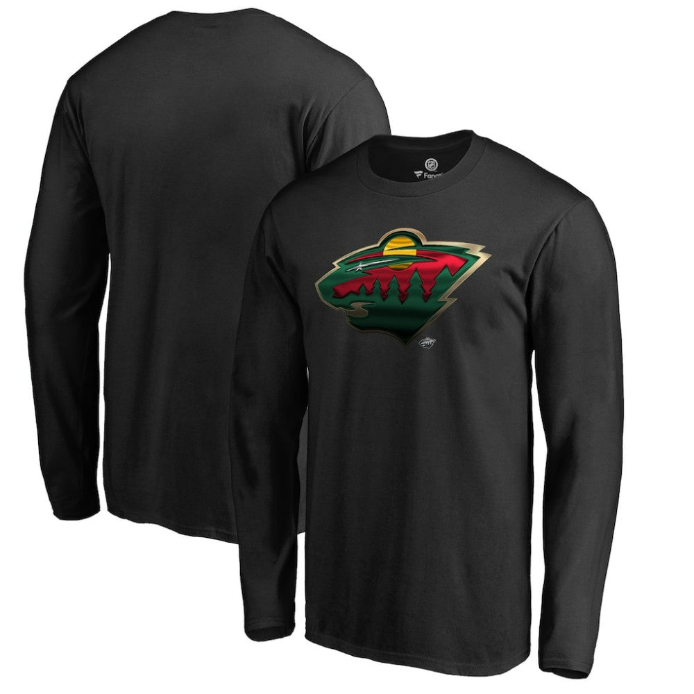 NHL Minnesota Wild Midnight Mascot Long Sleeve T-Shirt - Black