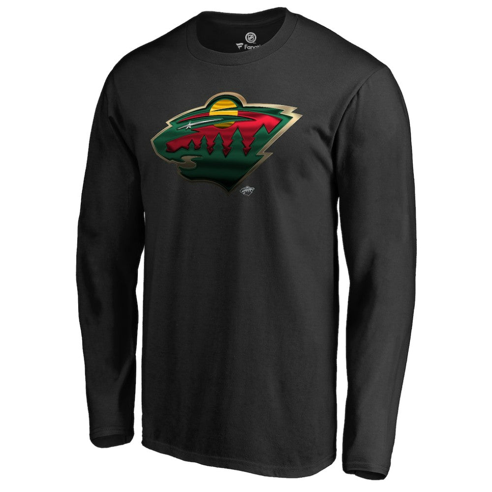 NHL Minnesota Wild Midnight Mascot Long Sleeve T-Shirt - Black