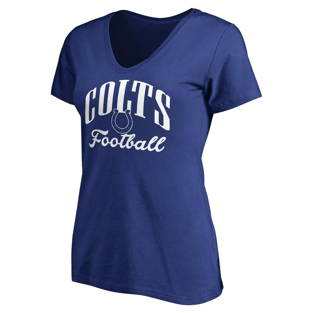 Indianapolis Colts Women's Victory Script V-Neck T-Shirt -Royal