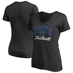 Indianapolis Colts Women's Victory Script V-Neck T-Shirt -Black