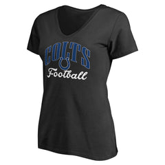 Indianapolis Colts Women's Victory Script V-Neck T-Shirt -Black