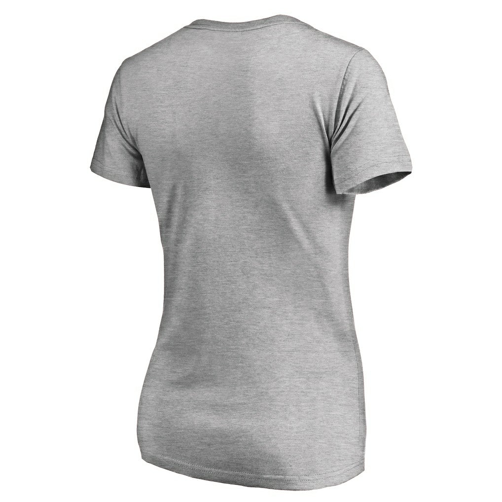 San Francisco 49ers Women's Victory Script V-Neck T-Shirt Heathered Gray