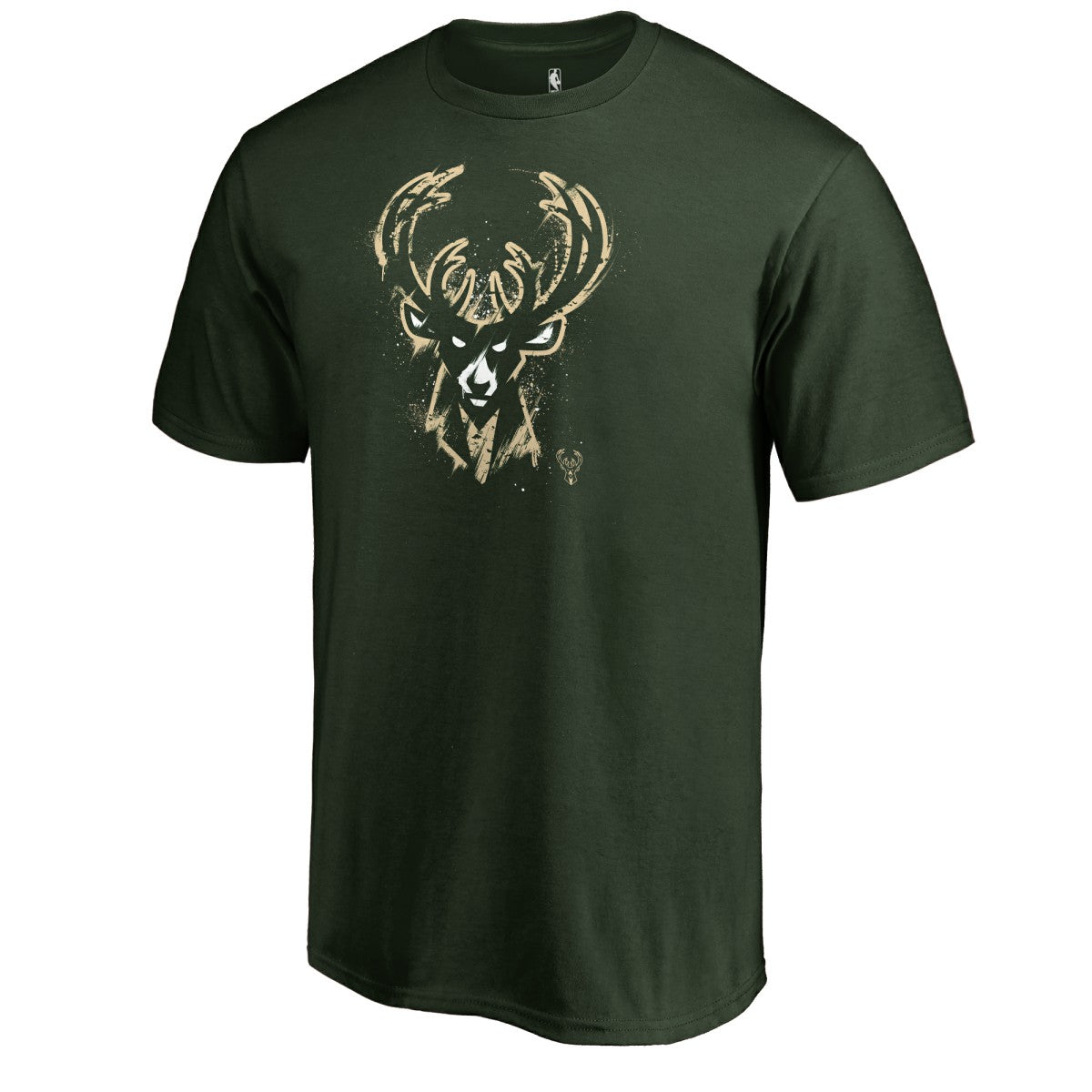 Milwaukee Bucks Splatter Logo T-Shirt Green