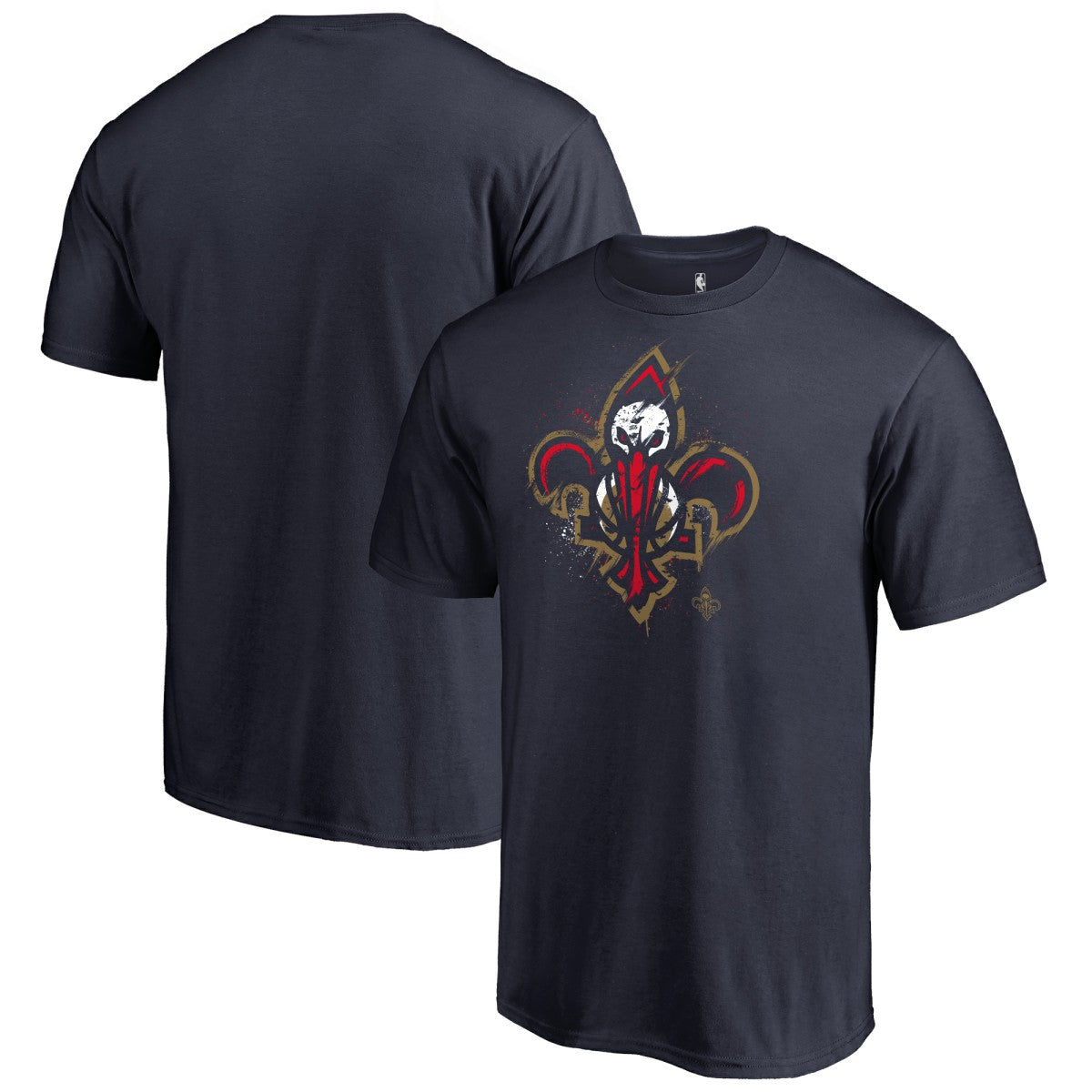 New Orleans Pelicans Splatter Logo T-Shirt Navy