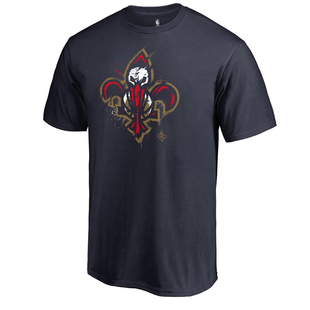 New Orleans Pelicans Splatter Logo T-Shirt Navy