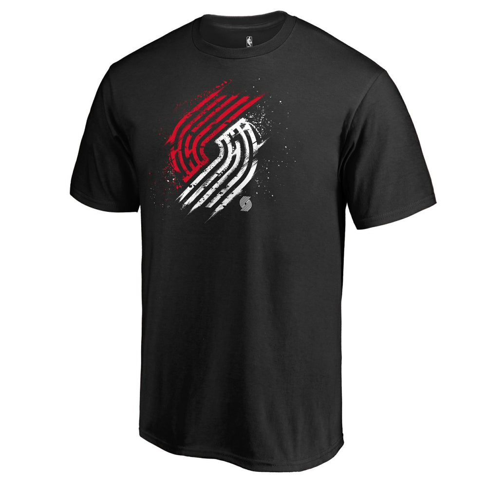 Portland Trail Blazers Splatter Logo T-Shirt Black