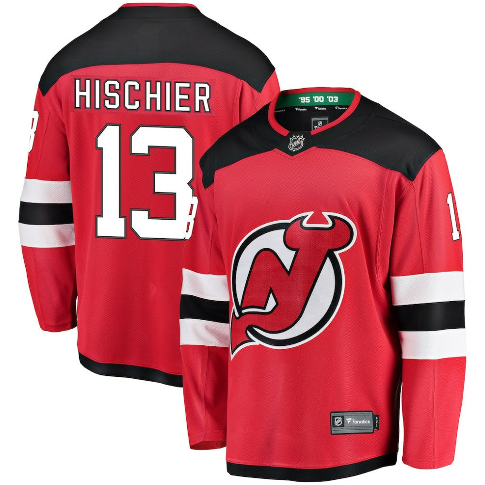 NHL Nico Hischier New Jersey Devils Fanatics Youth Home Breakaway Player Jersey - Red