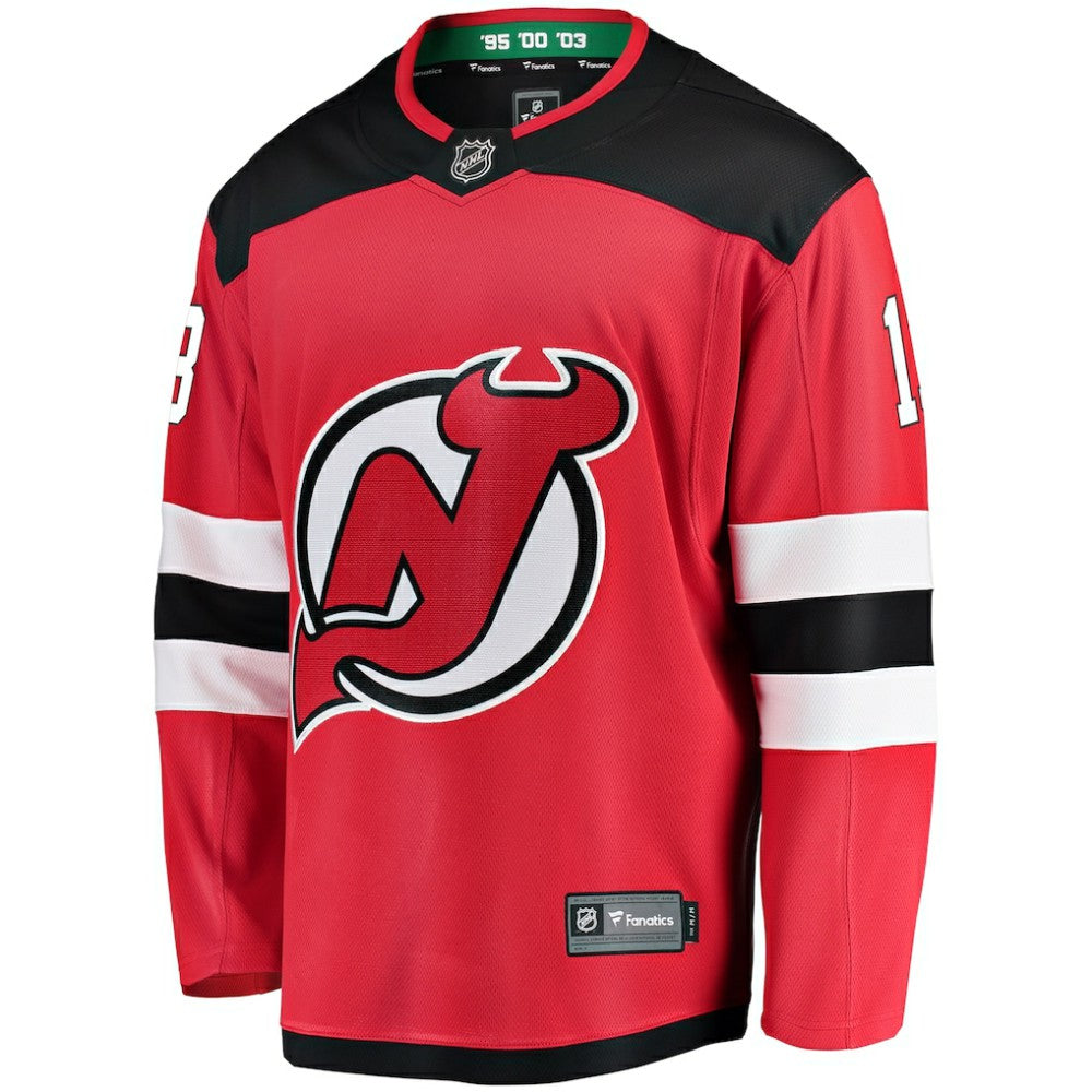 NHL Nico Hischier New Jersey Devils Fanatics Youth Home Breakaway Player Jersey - Red