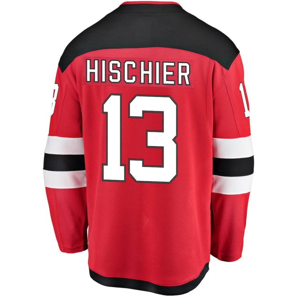 NHL Nico Hischier New Jersey Devils Fanatics Youth Home Breakaway Player Jersey - Red