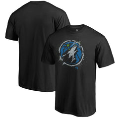 Minnesota Timberwolves Splatter Logo T-Shirt Black