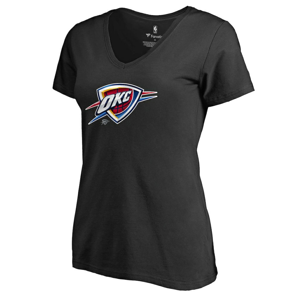 Oklahoma City Thunder Women's Midnight Mascot V-Neck T-Shirt Black