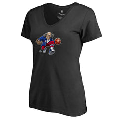 Philadelphia 76ers Women's Midnight Mascot V-Neck T-Shirt Black
