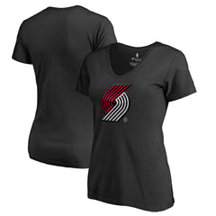 Portland Trail Blazers Women's Midnight Mascot V-Neck T-Shirt Black